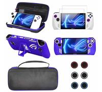 GUTIAL Accessories kit for ASUS ROG Ally 2023 - Accessories Bundle for ROG Alloy Gaming Handheld with Carrying Case Protective Cover case and 2 Pack Screen Protector, 6 Thumb Grips - Bue