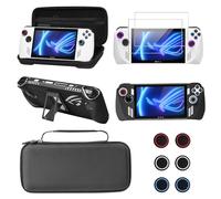 GUTIAL Accessories kit for ASUS ROG Ally 2023 - Accessories Bundle for ROG Alloy Gaming Handheld with Carrying Case Protective Cover case and 2 Pack Screen Protector, 6 Thumb Grips