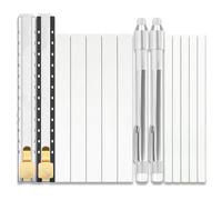 Gutimore Soapstone Holder Set Flat and Round Holder with 14pcs Refill White Clear Removable Markings on Steel, Aluminum, and Cast