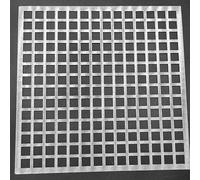 GUTIXI Replacement Drain Grate Cover, 1cm Square Filter Hole, Silver Stainless Steel Grid with Frame Drain Cover, Shower Drain Cover(25x25cm)