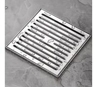 GUTIXI Square Drain Cover, Drain Protectors, 304 Stainless Steel Drainage Cover Kit, Length 15/20/25/30cm, Height 1.3cm, Replacement Drain Covers(25x25cm(9.84x9.84in))