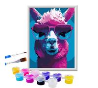 Gutluz Kids Paint by Numbers for Children Animal Painting by Numbers for Kids 6-12 Mini Paint-by-Numbers with Frame Brushes Arts Crafts Painting Framed 11.02x8.26inch