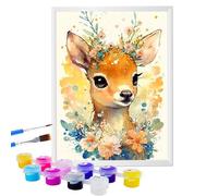 Gutluz Kids Paint by Numbers for Children Framed Painting by Numbers for Kids 6-12 Mini Canvas Paint Your Own Craft Kits with Frame 8.26x11inch