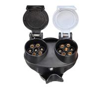 Gutol 13 Pin to 7 Pin Towing Adaptor Twin Socket 2 In 1 Converter Trailer Adapter 12V N & S Waterproof Converter Plug Socket