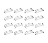 Gutol 16 pcs Mini Acrylic Pull Knobs Square Clear for Jewelry Boxes, Small Cabinets, Dressers and Craft Projects