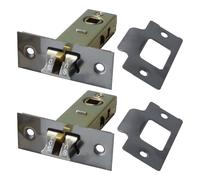 Gutol 2PCS 50mm Forked Tubular Mortice Latch, Latch Sprung with Door Stopper for Internal Doors, Forked Tongue Lock