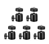 Gutol 5 Pieces Ball Head Tripod, 360° Rotatable Mini Tripod Head, Hot Shoe Adapter 1/4 Universal Interface, Ball Joint for Tripods, Monopods, Cameras