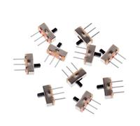 Gutol 50PCS Mini Vertical Slide Switch - 2 Position ON/OFF SPDT, 3-Pin, B Panel Mount for Electronic Devices (Model: SS12D00G3)