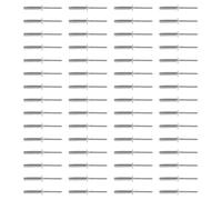 Gutol 60 Pcs Tri-Fold Exploding Large Head Aluminum Alloy Blind Rivet Pop Rivets 4.8x25mm(Silver)