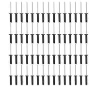 Gutol 60 Pcs Tri-Fold Exploding Large Head Aluminum Alloy Blind Rivet Pop Rivets Black (4.8x21mm)