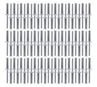 Gutol 60 Pcs Tri-Fold Exploding Large Head Blind Rivet Pop Rivets 4.8x21mm(Silver)