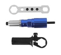 Gutol Electric Rivet Pop Nut Cordless Drill Chuck Adapter Riveting Riveter Insert Nut Tool Riveter Adaptor Kit Hand Tool Power Machine Accessory (Blue)