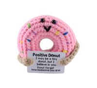 Gutol Emotional Support Crochet Support Cheer Up Small Cute Handmade Crochet Donut for Women Friends Birthday Graduation Motivational Presents Positive Pickle