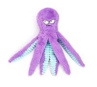 Gutol Large Stuffed Octopus for Dogs - Heavy-Duty Chew Piece with Squeak & Crinkle, Interactive Tug Tool for Energetic Pups(Purple)