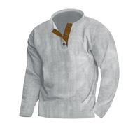 GUTOUWAN Mens Casual Stylish Fall Sweatshirts for Men - Corduroy Sweat Shirt with Elbow Patches and V Neck