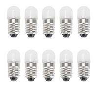 GutReise E10 LED Bulbs 12V Warm White,10pcs AC/DC E10 Miniature Screw LED Lamps 0.5Watts 65Lm (12V, Warm White)