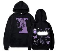 Guts OR Character Silhouette Girls' Hoodie, Cute Cartoon Butterfly Bandage Eye Print Cotton Pullover Sweatshirt,Unisex Design Ideal for Spring and Autumn (Black,XL)