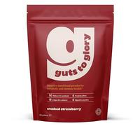 Guts to Glory - Everything Your Gut Needs from Delicious wholefoods - 50 Billion CFU Complete Gut Powder - Probiotics, Prebiotics/Fibre, Digestive Enzymes - Vegan Gut Health - (Crushed Strawberry)