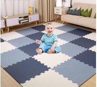 Gutsbox Baby Foam Play Mat Foam Floor Tiles Baby 18Pcs Puzzle Mat 30x30x1.2cm, Soft, Non-slip, Non-toxic, Play Mats for Kids