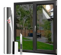 Gutsbox Mirror Film Window Privacy Screen 50 x 400 cm Sun Protection Window Interior Window Film Opaque from Outside, UV Protection Film, Opaque Window Film