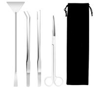 Gutsdoor Aquascape Tools Aquarium Kit, 4PCS Aquascaping Tools Kit Stainless Steel Aquatic Plants Aquascaping Tools Set for Fish Tank, Aquarium Plant Trimming