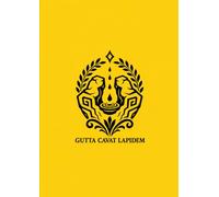 "Gutta Cavat Lapidem" A4 Grid Notebook 5 MM 100 Pages Yellow Cover: Latin Motivational Quote Journal for Notes, Study, Work and Daily Goals (IMPERIUM CORE)