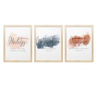 GUTTATY Framed Canvas Wall Art Set of 3, Inspirational Quotes Canvas Art Print, Motivational Wall Decor for Office, Motivational Posters Pictures, Entrepreneur Office Artwork for Women, Men 12"x16"