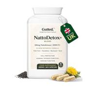 Gutted™ Nattokinase 100mg 2000 FU |High Strength, 60 Capsules,Enzymes | Heart, Blood Pressure & Circulation Support | Vitamin D, Black Seed, Selenium & Dandelion | Non GMO, No Fillers | UK