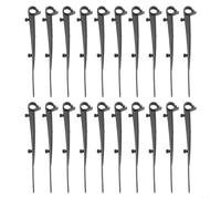 Gutter Brush Clips 20 Pack Heavy Duty Fixing Hooks for Leaf Guard Hedgehog Gutter Protection Black 150mm