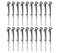 Gutter Brush Clips 20 Pack - Heavy Duty Plastic Fixing Hooks for Leaf Guard & Hedgehog Gutter - Secure Rain Guttering Debris Protection - 150mm Black/Grey for Square & Round Profiles