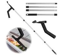 Gutter Cleaner Tool, Gutter Leaf Cleaning Tool Telescoping Gutter Cleaning Tool Extension Rain Gutter Cleaning Tool from Ground Home Gutter Scoop Cleaning Tools for Leaf on The Roof or Ditch