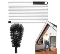 Gutter Cleaner Tool - High Access Brush Kit, Multi Angle Debris Sweeper, Flexible Reach Cleaning System, surfaces Maintenance Gear | Perfect for Household Property Rain Drain Clearing Garden Cleaning