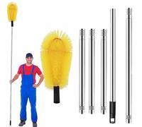 Gutter Cleaners from The Ground | Efficient Gutter Cleaning Brush - Long Lasting Gutter Cleaning for Dirt Leaves Twigs Rocks Stray Toys