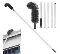 Gutter Cleaning Brush, Brush Roofing Tool with Telescopic, Extendable Guard Cleaner Tool, Retractable Design Gutter Cleaning Tools, Easily Clean Gutters to Leaves & Debris