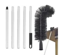 Gutter Cleaning Brush Extendable Guard Cleaner Tool with 5 Aluminum Extension Long Splicing Gutter Cleaning Tools from The Ground for Easy Removing Leaves and Debris Cleaner