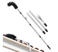 Gutter Cleaning Kit - Telescopic Pole & Fixings Set, Durable Roof & Gutter Tool, Lightweight Extension Rod with Brush & Shovel | Safe Home Care Accessory