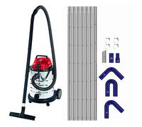 Gutter Cleaning System 30L Industrial Wet & Dry Vacuum Cleaner with Blue 25ft (7.5m) Long Reach Gutter Pole Kit 1500W