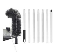 Gutter Cleaning Tool - Extendable Handle Brush, Flexible Curved Wand, Sturdy Scrubber Head | Roof Cleaning Solution for Removing Debris, Clogged Leaves, Tree Waste and Household Drain Channels