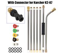 Gutter Cleaning Tool Pressure Washer - Extension Wands, Roof Cleaner Lance Nozzle - 4000 Psi 5 Tips, for Karcher K Series 1set