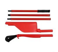 Gutter Cleaning Tool Set with Retractable Poles Shovel and Rake for Efficient For Leaf Removal from Roof Gutters and For Eaves
