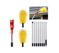 Gutter Cleaning Tools- 12.7ft Telescopic extendable roof Gutter Cleaning kit w/Extender Holder of Adjustable Multi-Utility, Gutter Cleaner, Window Cleaner, Ceiling Cleaning, Optional Paint Brush Set