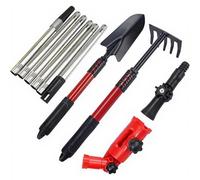 Gutter Cleaning Tools from The Ground 67in Telescopic Steel Gutter Cleaner Includes Rake & Shovel & 360° Rotate Connector for Leaves, Plants, Weed, Snow Rake