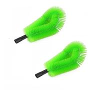 Gutter Cleaning Tools from The Ground,Extendable Guard Cleaner Tool,Roof Gutter Cleaner,Detachable Cleaning Brush and Scoop Roofing Guard, Green head x2