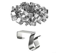 Gutter Clips for Outdoor Lights 50 pcs Heavy Duty Steel Hooks Galvanized for Icicle Fairy LED Lights and Decorative For Hanging Use (1.85cm-50pcs)