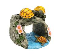 Gutter Diverter Solar Turtle Downspout Extender with LED Accent, Resin Splash Block Decor for Patio Garden Runoff Guidance Outdoors Gutter Splash Block Rainwater Guide Turtle Decor Yard Runoff Channel