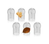 Gutter Downspout Guard, 6 pcs Aluminum Gutter Guard Downspout Filter Silver for 2-4 inch Downspouts 17x10cm