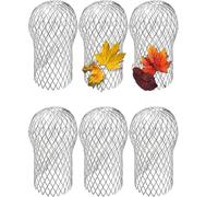 Gutter Downspout Guard, 6 Pcs Aluminum Gutter Guard Silver 17x10cm Downspout Filter
