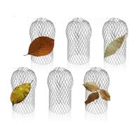 Gutter Downspout Guard, 6 Pcs Aluminum Roof Drainage Gutter Guard Silver 17x10cm for Leaves Seeds Twigs Debris