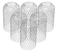 Gutter Downspout Guard, 6pcs Silver Aluminum Gutter Guard 17x10cm Round Downspout Strainer