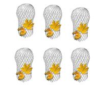 Gutter Downspout Guard, Aluminum Gutter Downspout Filter 17x10cm Silver 6 Pcs for Leaves Seeds Twigs Debris